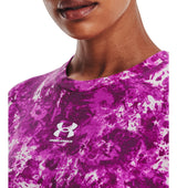 Under Armour Womens Rival Terry Printed Crew - Sweat Wicking