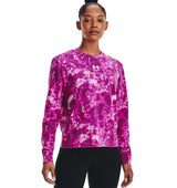 Under Armour Womens Rival Terry Printed Crew - Sweat Wicking