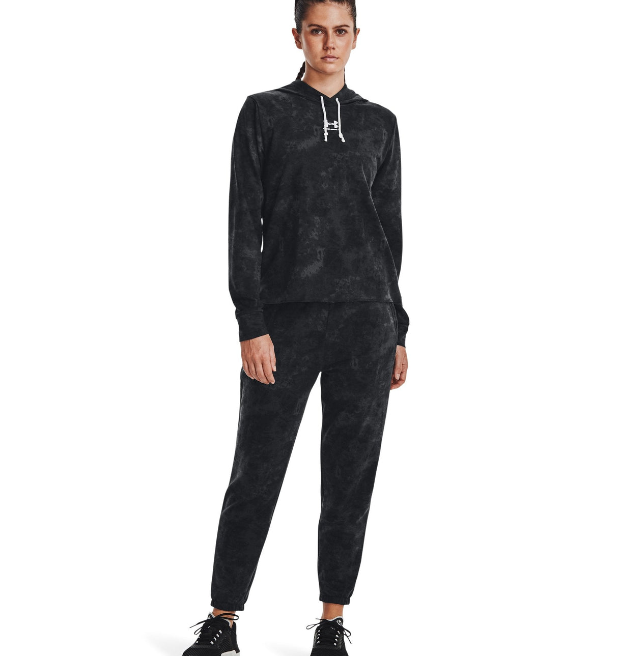 Under Armour Womens Rival Terry Printed Joggers - Quick-Drying and 4-Way Stretch