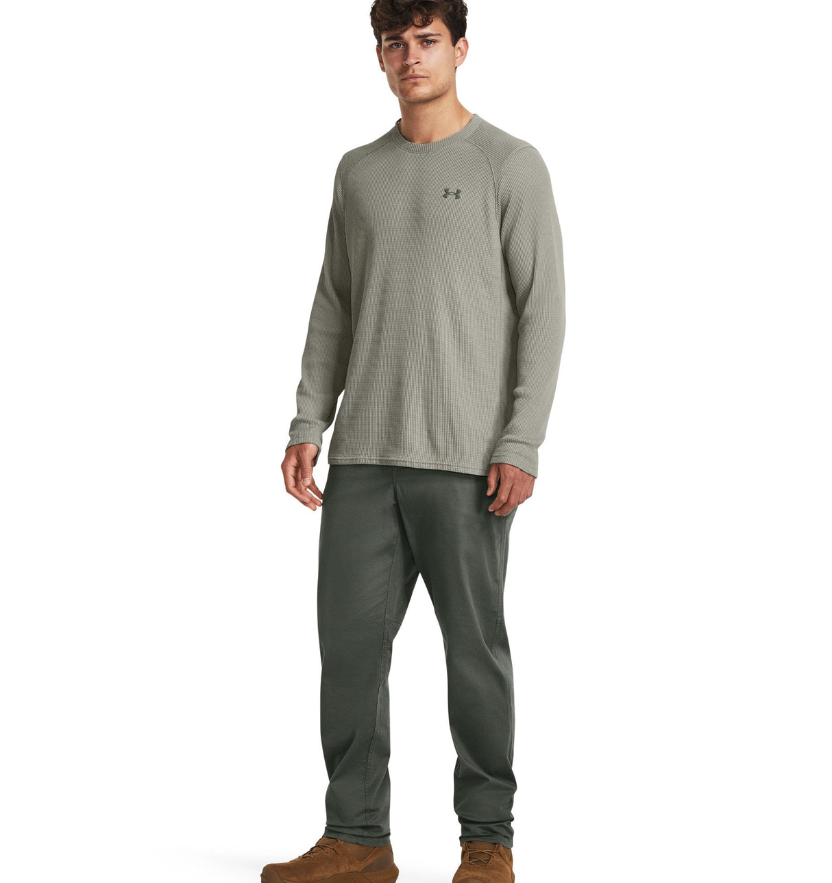 Under Armour Mens UA Expanse Waffle Crew - Lightweight Warmth