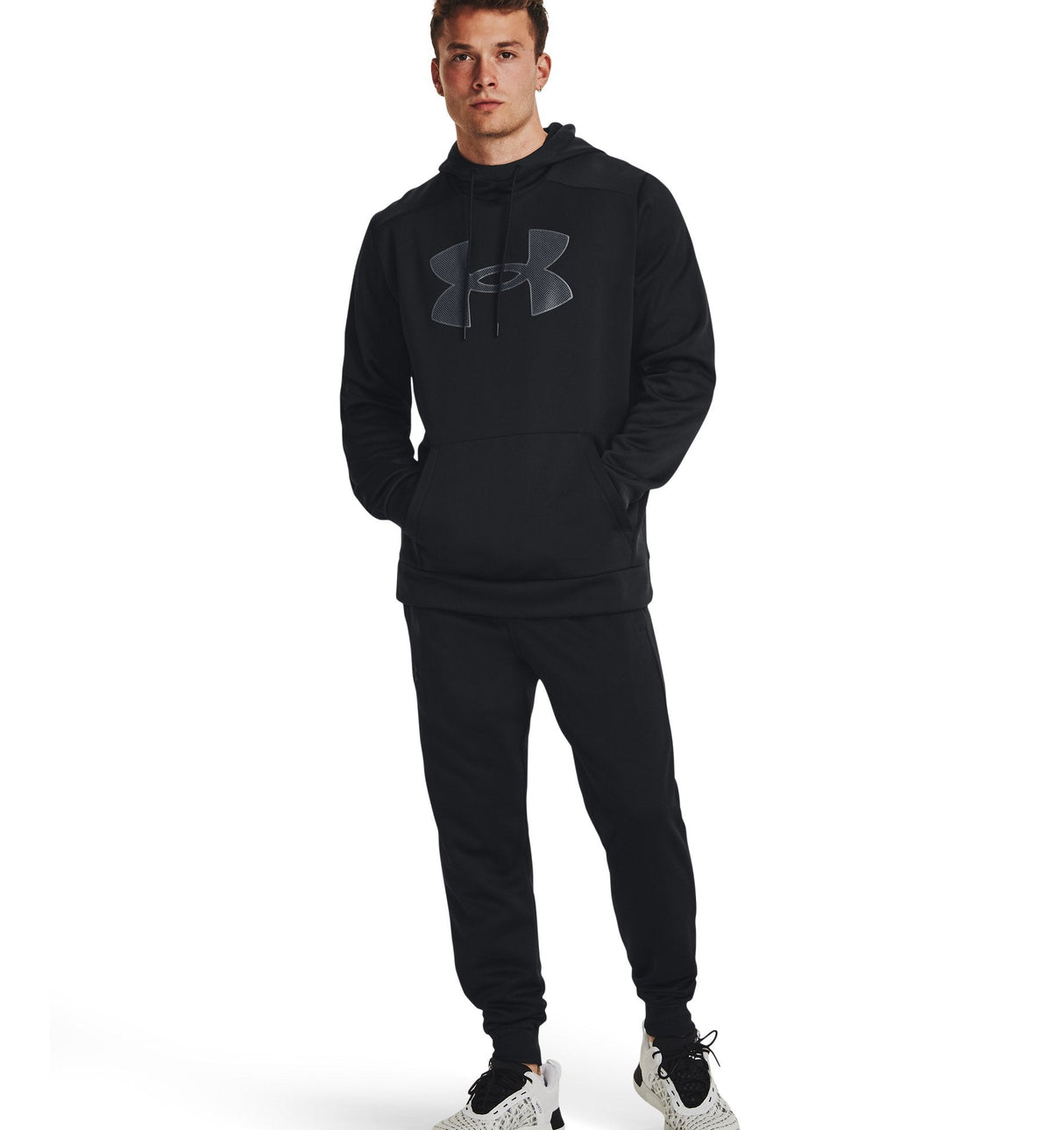 Under Armour Mens Armour Fleece Big Logo Hoodie - Breathable and Stretchy