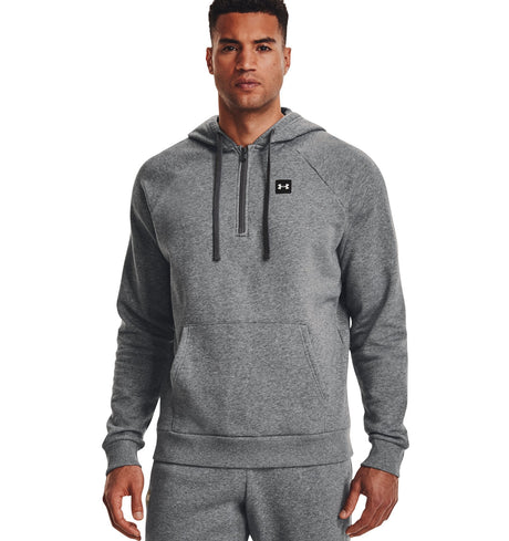 Under Armour Mens Rival Fleece Half Zip Hoodie - Ultra-Soft Cotton Blend
