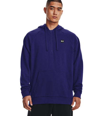 Under Armour Mens Rival Fleece Half Zip Hoodie - Ultra-Soft Cotton Blend