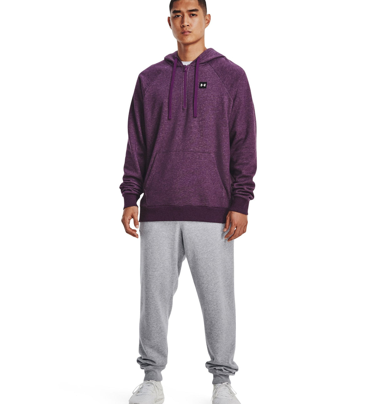 Under Armour Mens Rival Fleece Half Zip Hoodie - Ultra-Soft Cotton Blend