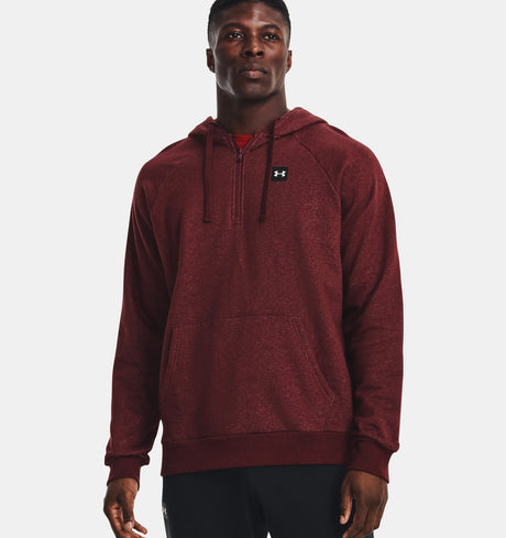 Under Armour Mens Rival Fleece Half Zip Hoodie - Ultra-Soft Cotton Blend