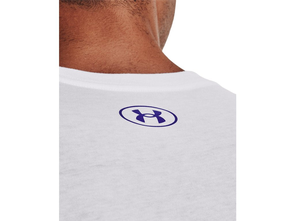 Under Armour Mens Wordmark Baseball Short Sleeve T-Shirt - Quick-Drying Cotton Blend
