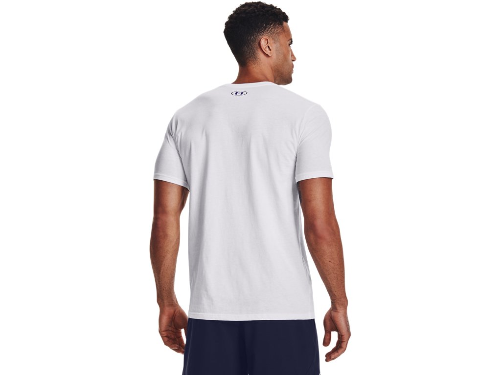 Under Armour Mens Wordmark Baseball Short Sleeve T-Shirt - Quick-Drying Cotton Blend