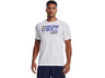 Under Armour Mens Wordmark Baseball Short Sleeve T-Shirt - Quick-Drying Cotton Blend