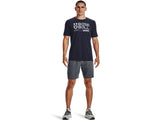Under Armour Mens Wordmark Baseball Short Sleeve T-Shirt - Quick-Drying Cotton Blend