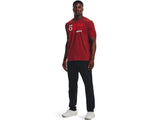 Under Armour Mens Wordmark Baseball Short Sleeve T-Shirt - Quick-Drying Cotton Blend