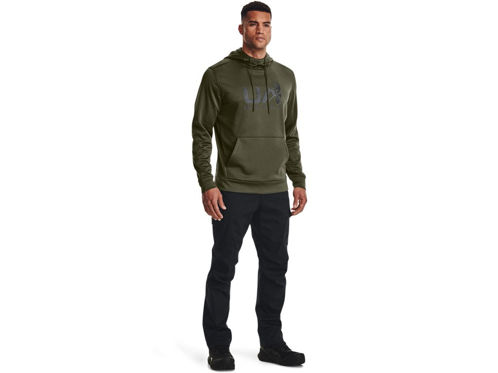 Under Armour Mens Armour Fleece Hunt Logo Hoodie - Breathable and Warm