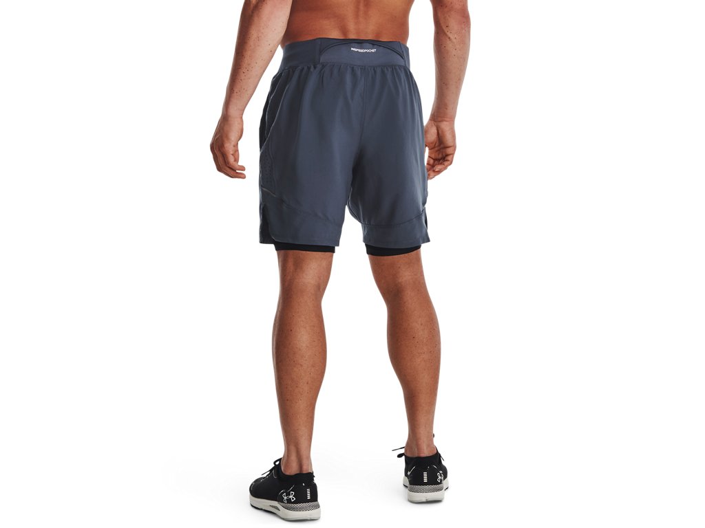 Under Armour Mens UA Launch Elite 2-in-1 7'' Shorts - Built-in Iso-Chill Mesh Compression Shorts