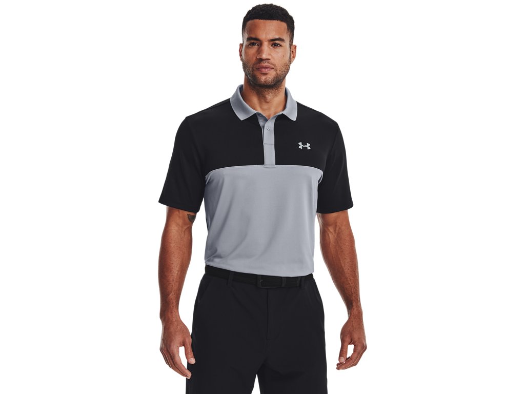 Under Armour Mens UA Performance 3.0 Colorblock Polo Apparel - Sweat Wicking