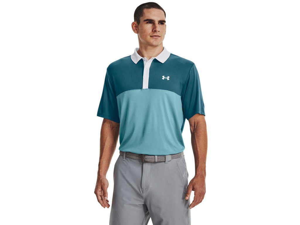 Under Armour Mens UA Performance 3.0 Colorblock Polo Apparel - Sweat Wicking