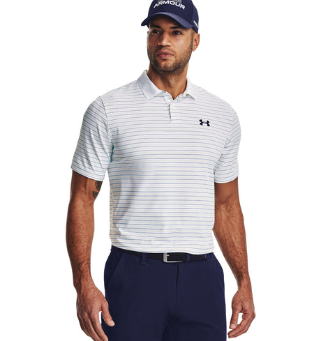 Under Armour Mens UA Matchplay Stripe Polo - Enhanced Breathability