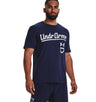 Under Armour Mens UA Baseball Script Short Sleeve T-Shirt - Quick-Drying Cotton Blend