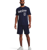 Under Armour Mens UA Baseball Script Short Sleeve T-Shirt - Quick-Drying Cotton Blend