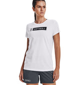Under Armour Womens Softball Bar Short Sleeve T-Shirt - Quick-drying Cotton Blend