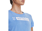 Under Armour Womens Softball Bar Short Sleeve T-Shirt - Quick-drying Cotton Blend