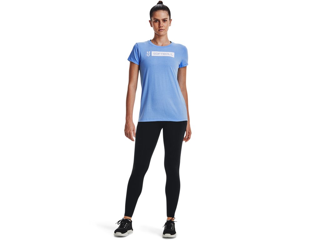 Under Armour Womens Softball Bar Short Sleeve T-Shirt - Quick-drying Cotton Blend