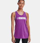 Under Armour Womens Softball Wordmark Bar Tank Top - Quick-Drying Cotton Blend