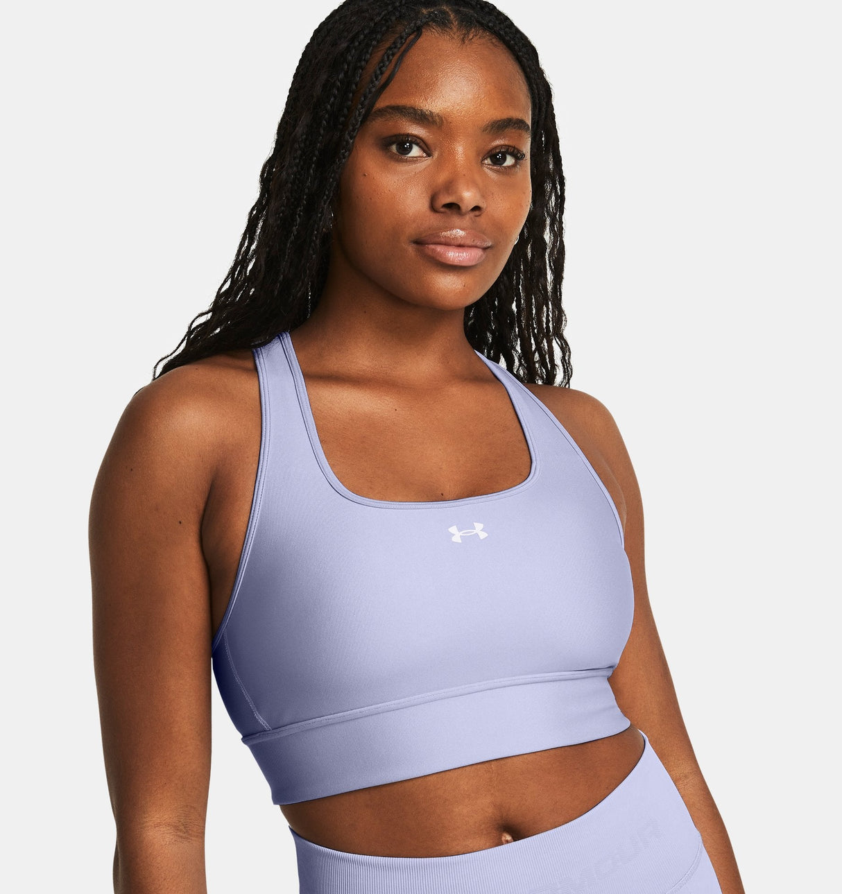 Under Armour Womens Crossback Longline Sports Bra - Strategic Support and Breathability