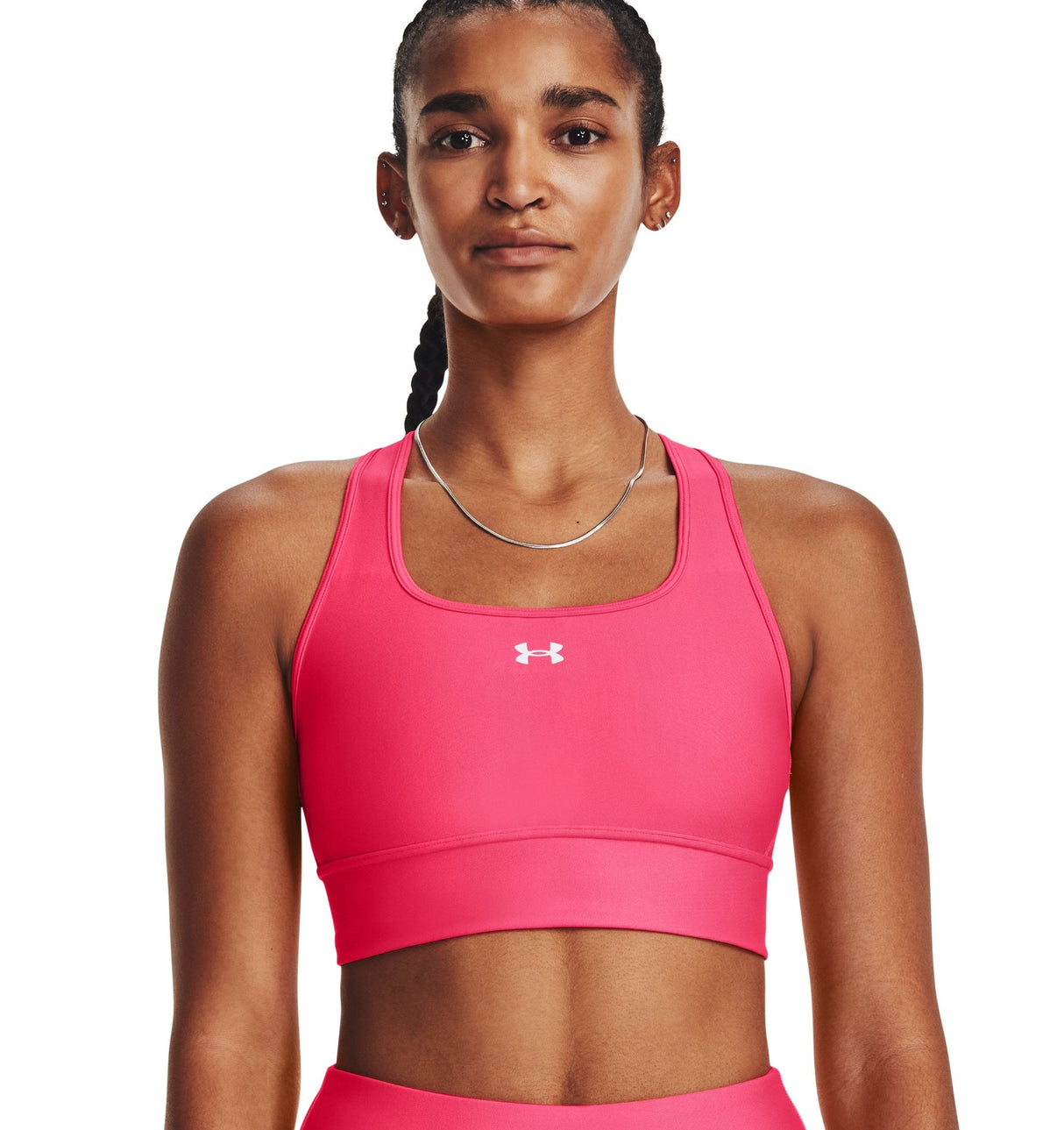 Under Armour Womens Crossback Longline Sports Bra - Strategic Support and Breathability