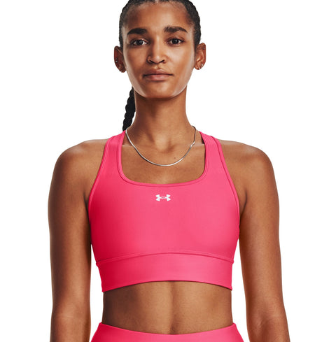 Under Armour Womens Crossback Longline Sports Bra - Strategic Support and Breathability