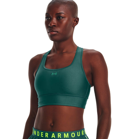 Under Armour Womens Crossback Longline Sports Bra - Strategic Support and Breathability