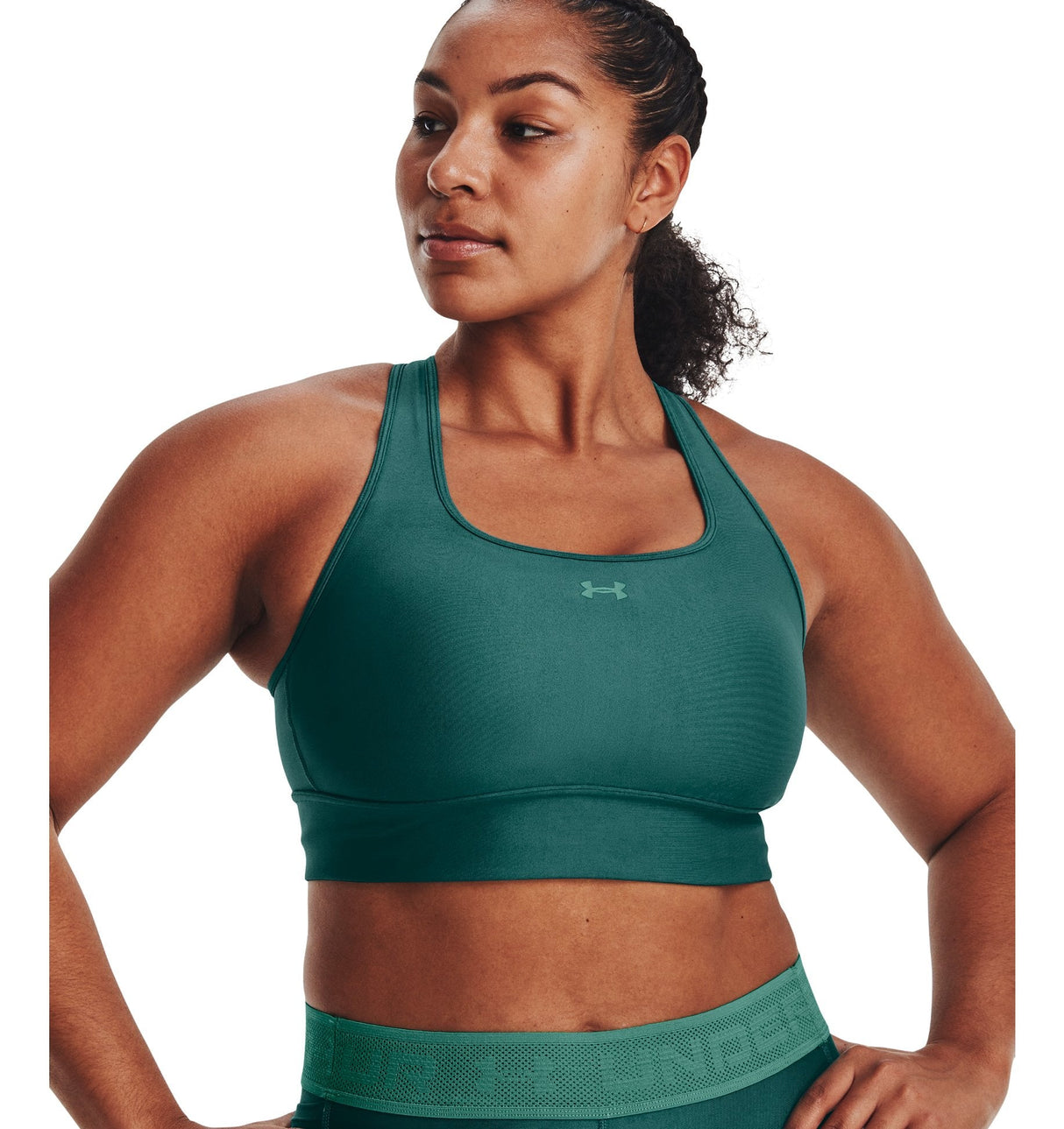 Under Armour Womens Crossback Longline Sports Bra - Strategic Support and Breathability