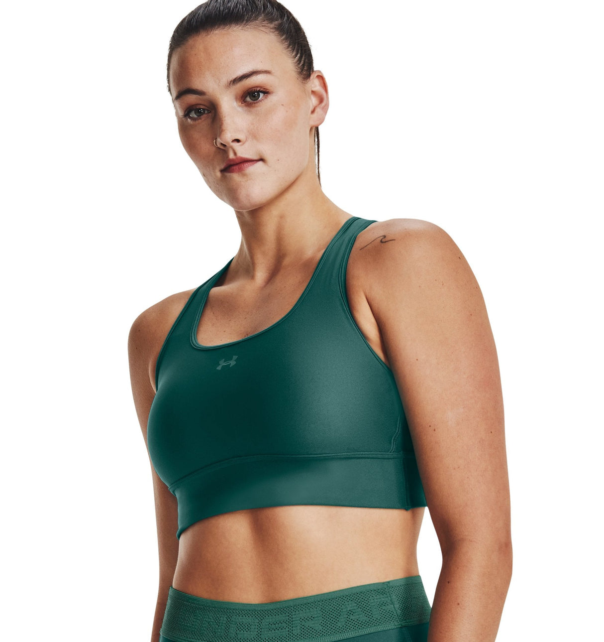 Under Armour Womens Crossback Longline Sports Bra - Strategic Support and Breathability