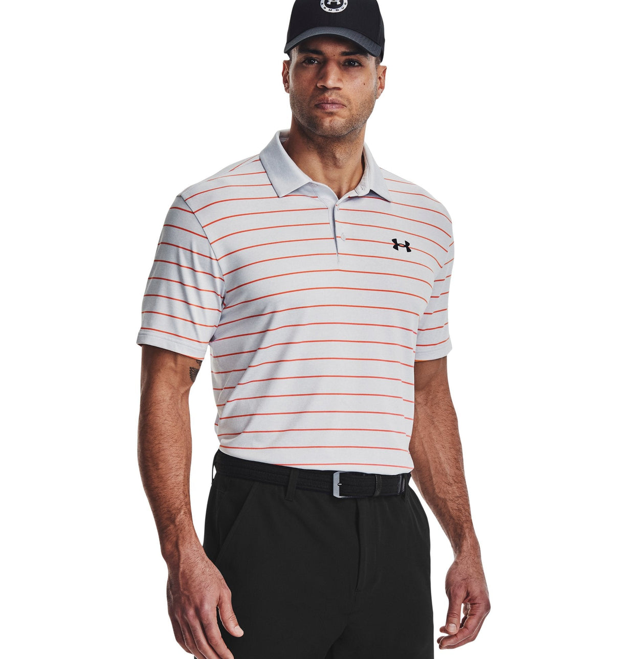 Under Armour Mens UA Playoff 3.0 Stripe Polo Shirt - Breathable and Stretchy