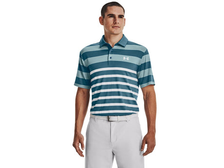 Under Armour Mens UA Playoff 3.0 Stripe Polo Shirt - Breathable and Stretchy