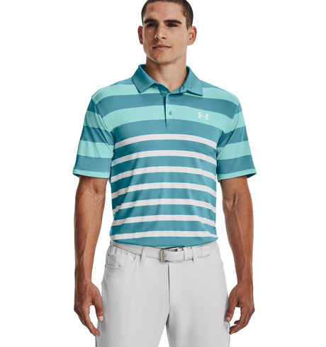 Under Armour Mens UA Playoff 3.0 Stripe Polo Shirt - Breathable and Stretchy