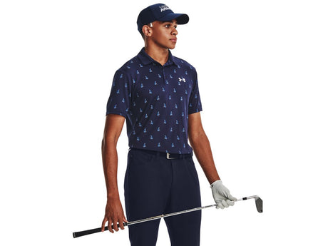 Under Armour Men's UA Playoff 3.0 Printed Polo Apparel - Breathable and Stretchy