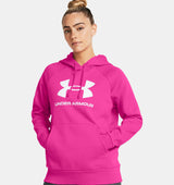 Under Armour Womens Rival Fleece Big Logo Hoodie - Ultra-Soft Cotton Blend