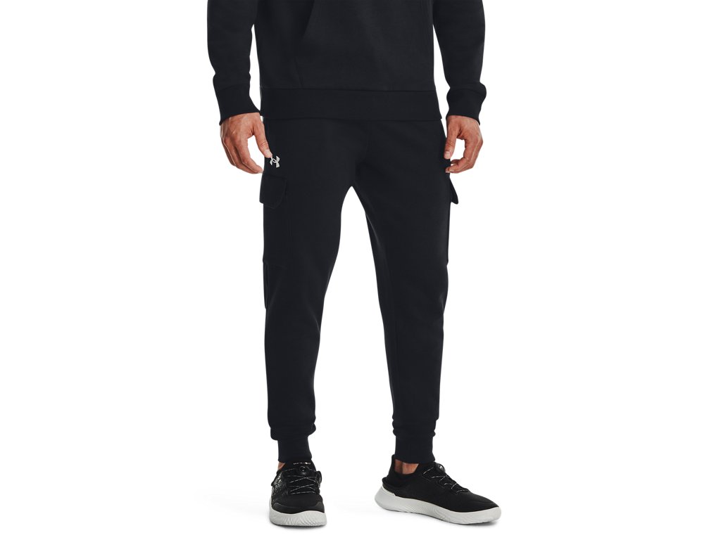 Under Armour Mens Rival Fleece Cargo Joggers - Ultra-Soft Cotton Blend