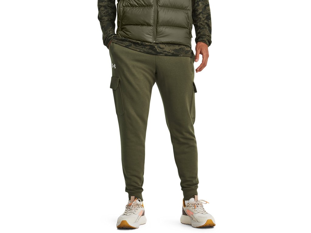 Under Armour Mens Rival Fleece Cargo Joggers - Ultra-Soft Cotton Blend