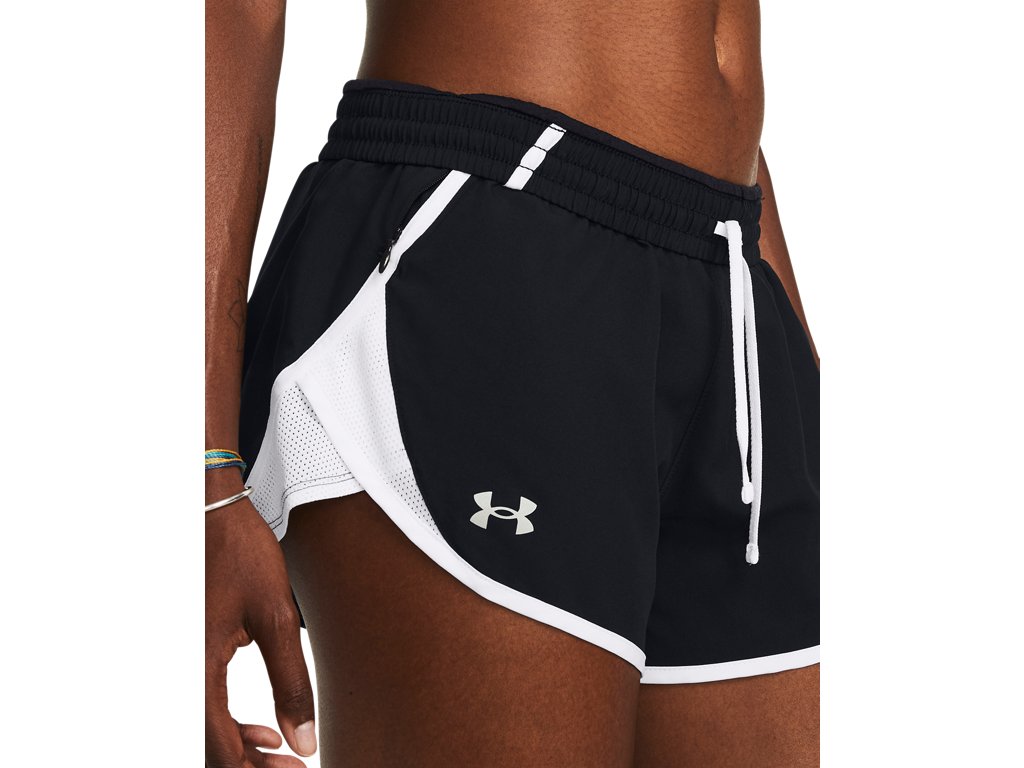 Under Armour Womens UA Fly-By 3in Shorts - Lightweight with Breathable Mesh Panels
