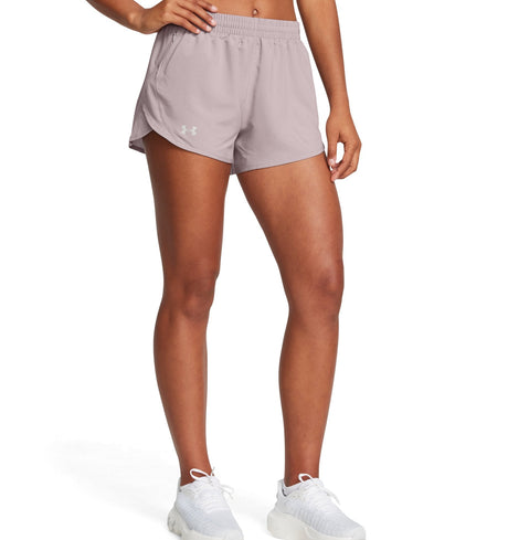 Under Armour Womens UA Fly-By 3in Shorts - Lightweight with Breathable Mesh Panels