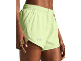 Under Armour Womens UA Fly-By 3in Shorts - Lightweight with Breathable Mesh Panels