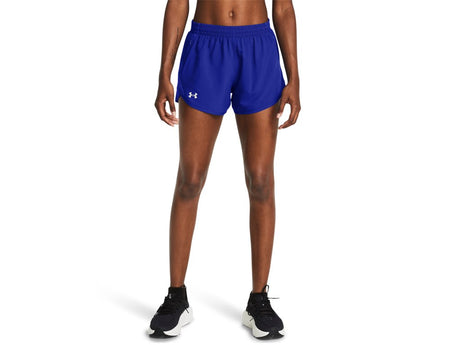 Under Armour Womens UA Fly-By 3in Shorts - Lightweight with Breathable Mesh Panels