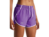 Under Armour Womens UA Fly-By 3in Shorts - Lightweight with Breathable Mesh Panels
