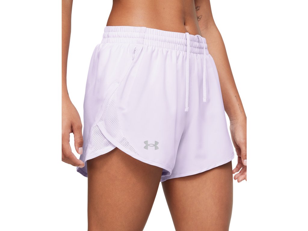 Under Armour Womens UA Fly-By 3in Shorts - Lightweight with Breathable Mesh Panels