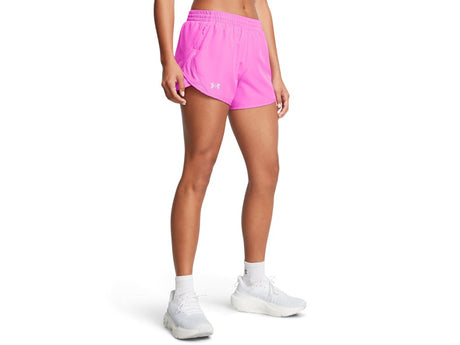 Under Armour Womens UA Fly-By 3in Shorts - Lightweight with Breathable Mesh Panels