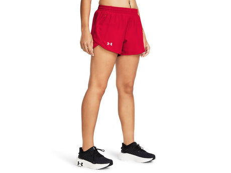 Under Armour Womens UA Fly-By 3in Shorts - Lightweight with Breathable Mesh Panels