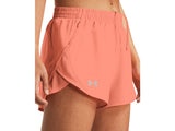 Under Armour Womens UA Fly-By 3in Shorts - Lightweight with Breathable Mesh Panels