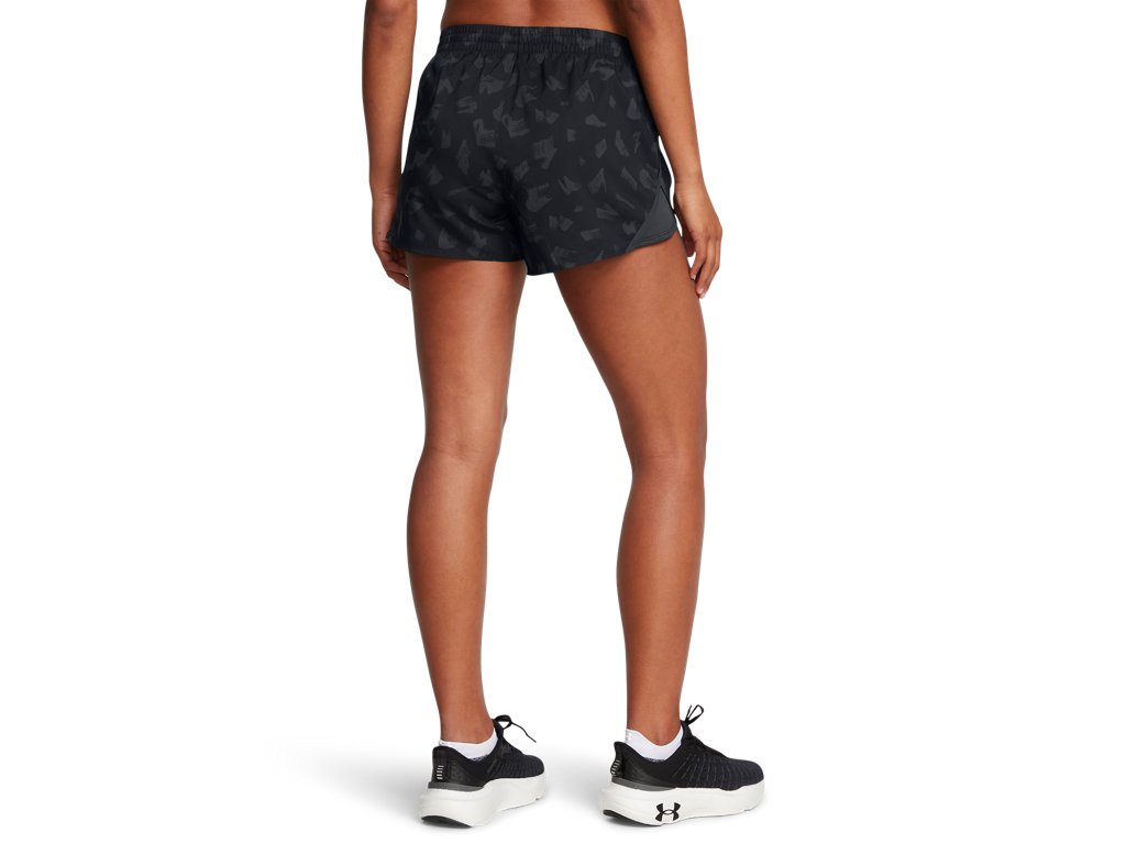 Under Armour Womens Fly-By Printed 3in Shorts - Updated Waistband and Side Zip Pocket