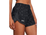 Under Armour Womens Fly-By Printed 3in Shorts - Updated Waistband and Side Zip Pocket
