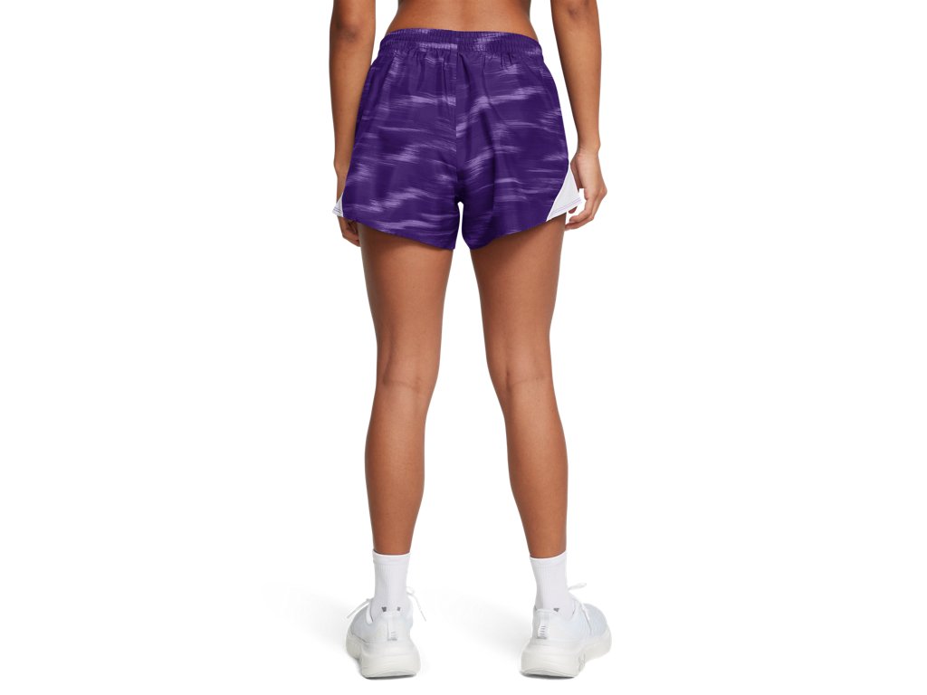 Under Armour Womens Fly-By Printed 3in Shorts - Updated Waistband and Side Zip Pocket